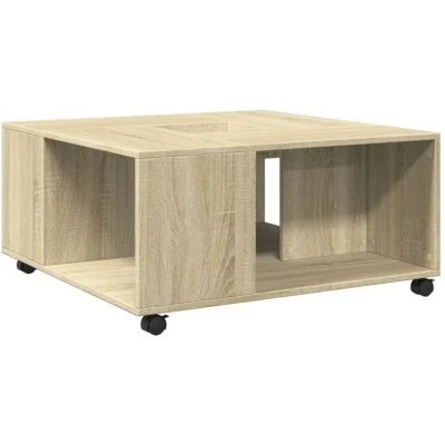 Image of vidaXL Coffee Table Sonoma Oak 80x80x40 cm Engineered Wood