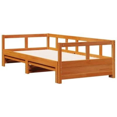Image of vidaXL Daybed without Mattress Wax Brown 90x190 cm Solid Wood Pine