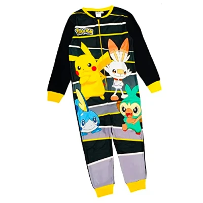 Image of Pokemon Boys Onesie, Black, Age 11 12 Years
