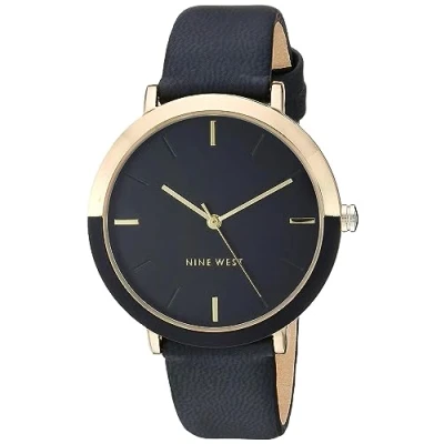 Image of Nine West Women&#039;s Strap Watch, NW/2346GPBK