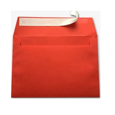 Image of C5 Coloured Envelopes for A5 Greeting Cards Wedding Invitations &amp; Crafts (162x229mm) Pack of 30 (Red Peel Seal)