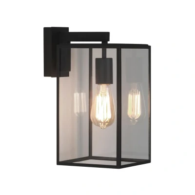 Image of Outdoor Wall Light Textured Black IP23, E27