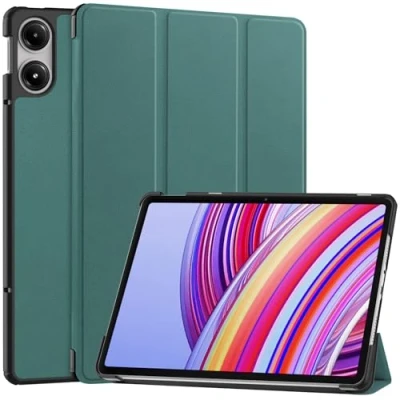 Image of Case for Xiaomi Redmi Pad Pro 12.1 Inch 2024 Tablet Slim Tri fold Stand Soft Back Shell Cover With Auto Wake/Sleep (Green)