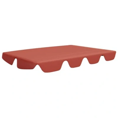 Image of vidaXL Replacement Canopy for Garden Swing Terracotta, Water Repellent, Easy to Clean PVC coated Polyester Fabric, Lightweight, Suitable swings 188/168 x 110/145 cm (No Assembly Required)