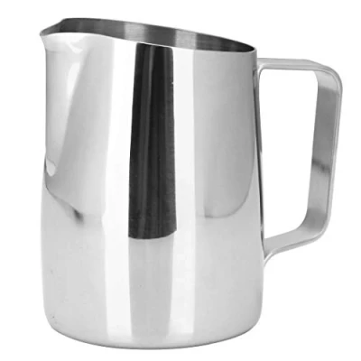 Image of Dianoo Espresso Steaming Pitcher, Milk Frothing Pitcher Stainless Steel, Coffee Latte Art Cup 420ML Silver