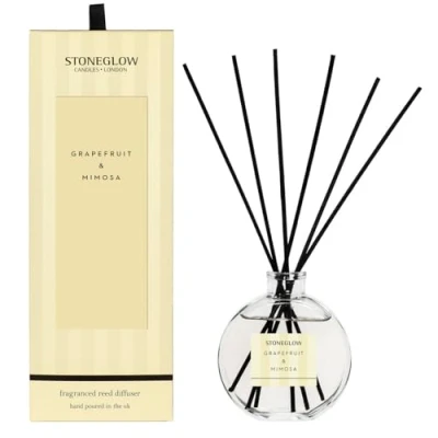 Image of Stoneglow Modern Classics Collection Grapefruit &amp; Mimosa 120ml Reed Diffuser (Yellow)