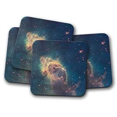 Image of 4 Set Space Nebula Coaster Galaxy Stars Astronomy #8868