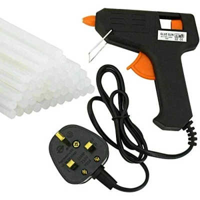 Image of Glue Gun Mini Hot Melt Trigger Electric Adhesive DIY Crafts 10 Free Sticks 10Watt