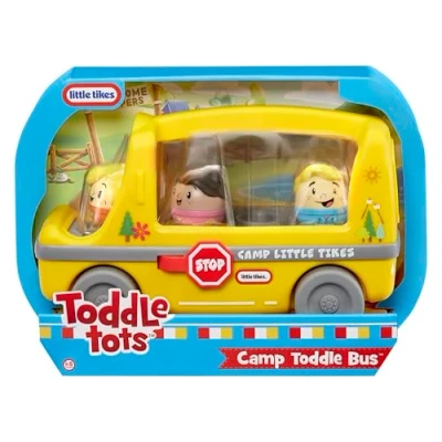 Image of Little Tikes Toddle Tots Camp Bus Playset, Includes &amp; 3 Character figures For Pretend Play, Toy and Present Toddlers Kids, Boys Girls Ages 1 5 Years