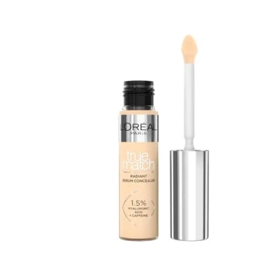 Image of L&#039;Oréal Paris Serum Concealer, Medium Coverage, Radiant Finish, With 1.5% Hyaluronic Acid and Caffeine, True Match, 4N, 10ml