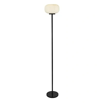 Image of 1 Light Floor Lamp With Frosted Ribbed Glass