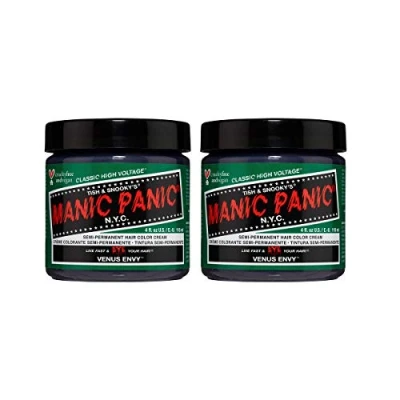 Image of Manic Panic Venus Envy Classic Creme, Vegan, Cruelty Free, Green Semi Permanent Hair Dye 2 x 118 ml