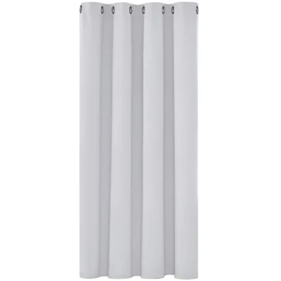 Image of Deconovo Ring Top Thermal Curtain Bedroom Room Darkening Eyelet for Nursery 52&quot;x 54&quot; Silver Grey 1 PANEL