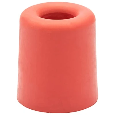 Image of Wagner Doorstop Volcano Medium Ø 31 x 34 mm, red Retro Style Buffer Made of Solid Rubber, to be Screwed on Floors or Walls 15206121