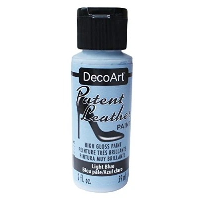 Image of DecoArt Americana Patent Leather Jar of Paint, Acrylic, Light Blue, 3.5 x 10 cm