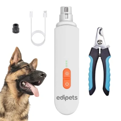 Image of Edipets, Nail File for Dog Cat, Electric Cutter, Professional Pets, Scissors, Small, Medium and Large (White)