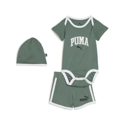 Image of Puma Minicats Newborn Unisex SET Sports shorts for kids, Size: 9m (6 9m), Green moon
