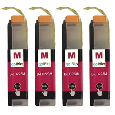 Image of Go Inks 4 Magenta Ink Cartridges to replace Brother LC223M Compatible/non OEM for DCP and MFC Printers