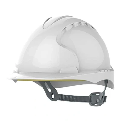 Image of JSP EVO2 Safety Helmet with Slip Ratchet Adjustment Harness EN 397 Industrial Hard Hat for Building, Construction and Work sites White (AJE030 000 100)