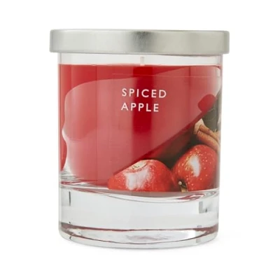 Image of Wax Lyrical Spiced Apple Small Candle, Up to 35hrs, Red