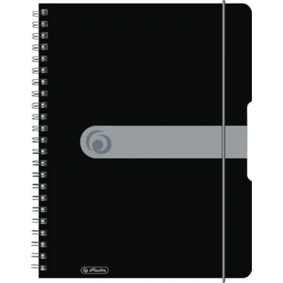 Image of Herlitz A4 To Go Spiral Pad Black (80 sheets)