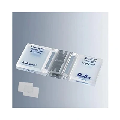 Image of Cell Counting Chamber，Improved Neubauer Hemocytometer with Bright Line and 2 pcs Cover Glass