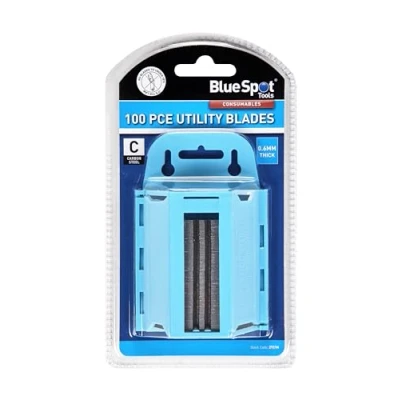 Image of Blue Spot 29194 Utility Blades in Holder (100 Pieces)