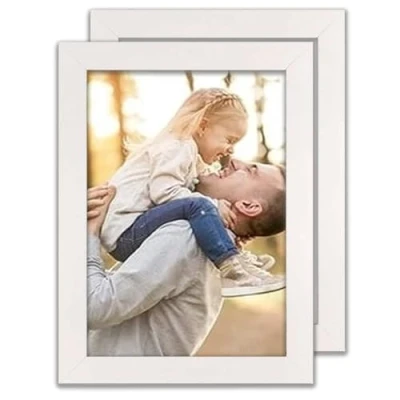 Image of MH Home Photo Frame, Picture Certificate Freestanding &amp; Wall Mountable (White, A4 (21 x 30 cm) 2 Pack)