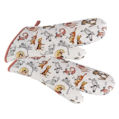 Image of SPOTTED Dog GIFT COMPANY Oven Gloves, Heat Resistant Mitt, Mitts, Cute Funny Dogs Themed Kitchen Cooking &amp; Baking Gifts for Lovers Owners Women Men