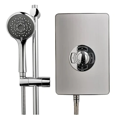 Image of Triton ASP08BRSTL Aspirante Electric Shower, Brushed Steel