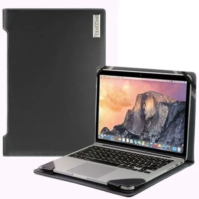 Image of Broonel Profile Series Black Leather Laptop Case Compatible With Acer Aspire 5 14&quot;