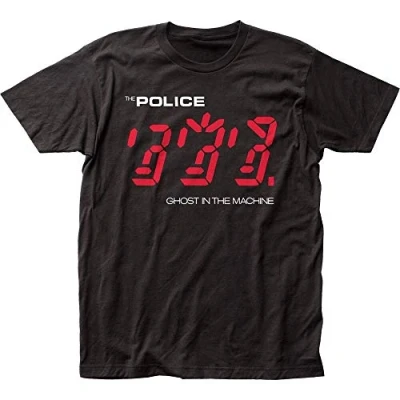 Image of Authentic The Police Ghost in Machine Album Record Covert Soft T Shirt top Black