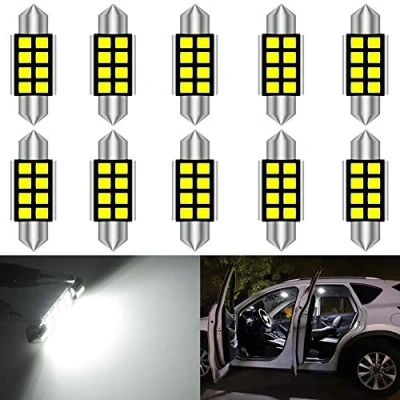 Image of KATUR 10pcs C5W Bulbs 36mm LED Pure White CANbus For S amsung 2835 SMD License Plate Light B MW E39 E36 E46 E90 E60 E30 E53 E70