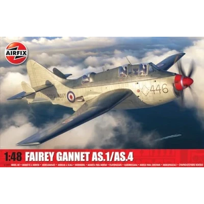 Image of Airfix Model Set A11007 Fairey Gannet AS.1/AS.4 Building Kit Plastic Plane Kits for Adults &amp; Children 8+, Includes Sprues Decals 1:48 Scale