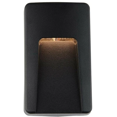 Image of Saxby Severus Cct Led Outdoor Surface Mounted Wall Guide Light Black 3000/4000/6500K IP65 99547