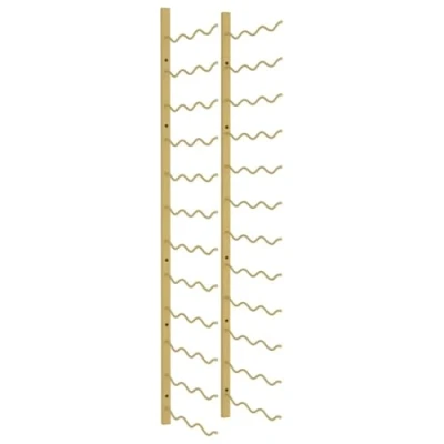 Image of vidaXL Gold Iron Wall Mounted Wine Rack Convenient Storage for 36 Bottles Modern Design and Durable Material