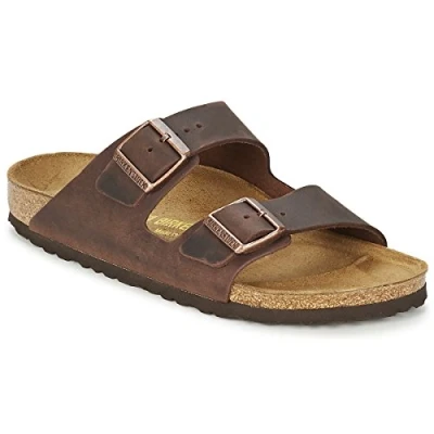 Image of Birkenstock Arizona, Unisex Adults&#039; Sandals, Brown (HABANA), 35 EU, 2.5 UK Slim