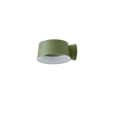 Image of LOOM DESIGN LED wall light Cookie, green, aluminium, Ø 15 cm