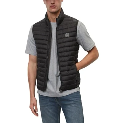 Image of Marc O&#039;Polo Men&#039;s 72052 Lightweight Vest with Stand up Collar, Black, XS