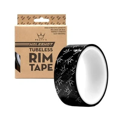 Image of Peaty’s Holeshot Tubeless Rim Tape 10m, High Strength Adhesive, Puncture Resistant, Air Tight Seal, Semi Transparent for MTB, Road, Gravel Bikes Easy Setup, Tensile 37mm