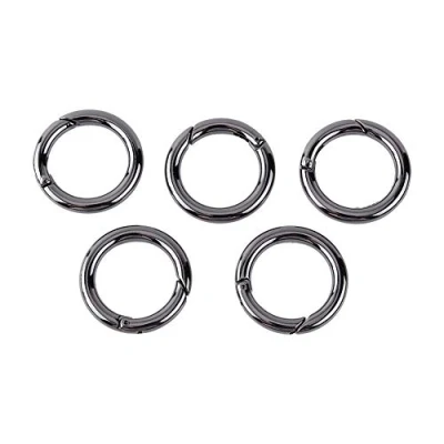 Image of Split Rings,Spring Clips,Quick Release Keyring,EDC Ring Buckle Locking Carabiners 10PCS Zinc Alloy Round Carabiner Spring Snap Clips Hook Keychain Keyring