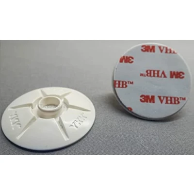 Image of Snad Pack of 2 YKK fastener self adhesive awning canopy stud (40mm White stud)