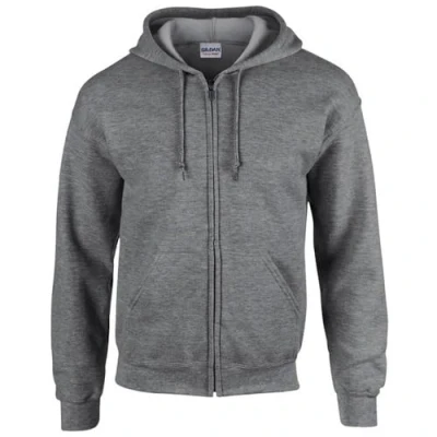 Image of Gildan Heavy Blend Adult Full Zip Hooded Sweatshirt, Graphite Heather, XL