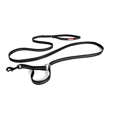 Image of EZYDOG Vario 4 LITE Multi function Dog Lead 3 6 Foot Adjustable Lead, Training Reflective Webbing, Small Dogs, Medium Large Sturdy (Black)