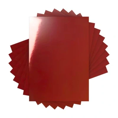 Image of Craft Perfect Mirror Card High Gloss Opera Red 250 GSM A4 (20 Sheets)