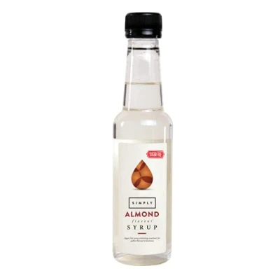 Image of Simply Sugar Free Almond Syrup, Low Calorie, Vegan &amp; Nut Flavoured Syrup for Coffee, Cocktails Baking (250ml)