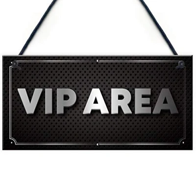 Image of RED OCEAN Shabby Chic VIP AREA Sign For Home Bar Man Cave Pub Club Hanging Plaque
