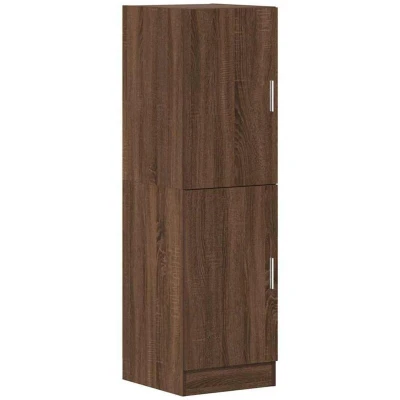 Image of vidaXL Kitchen Cabinet/Brown Oak/Engineered Wood/Storage Unit/38x41.5x131.5 cm/Home/Restaurant/Hotel/Workspace