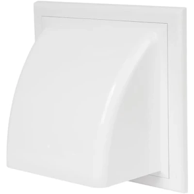 Image of Awenta 6&#039;&#039; Inch / 150 mm Exhaust Hood Vent White ABS Plastic Non Return Valne/Backdraft Damper Dryer Opening, External Ventilation Cover Outdoor Air Cap Duct