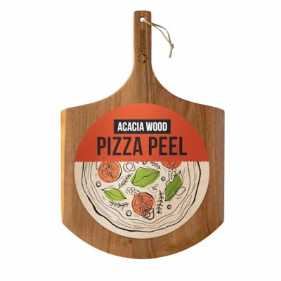 Image of Chef Pomodoro Pizza Peel 14 inch (35.5 cm), Lightweight Acacia Paddle and Board for Baking Homemade Bread, Wooden Peel, Oven Accessories.
